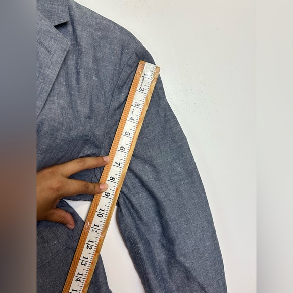 J.Crew LudLow Size 40s Mens Linen Sport Coat Blazer Gray Minimalist Old Money - Picture 6 of 16